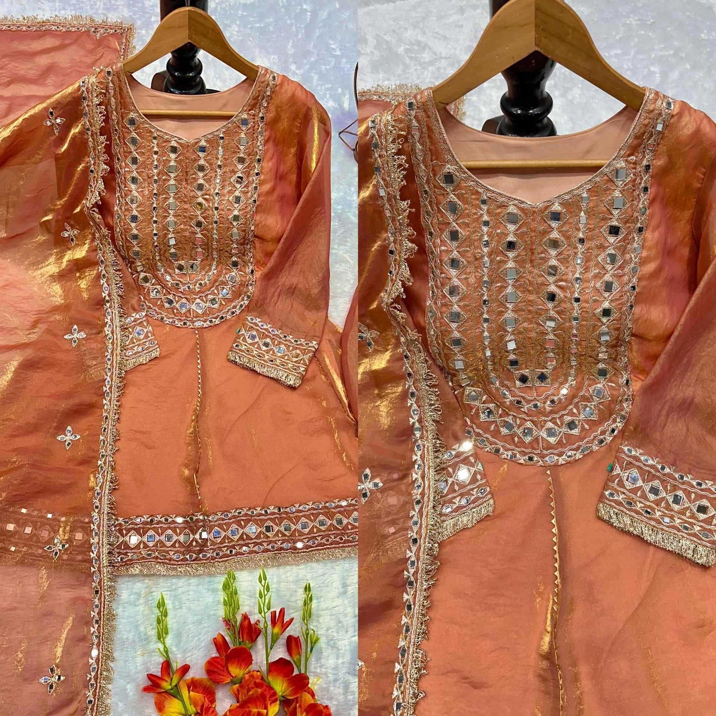 Heavy Silk Embroidery Suit
