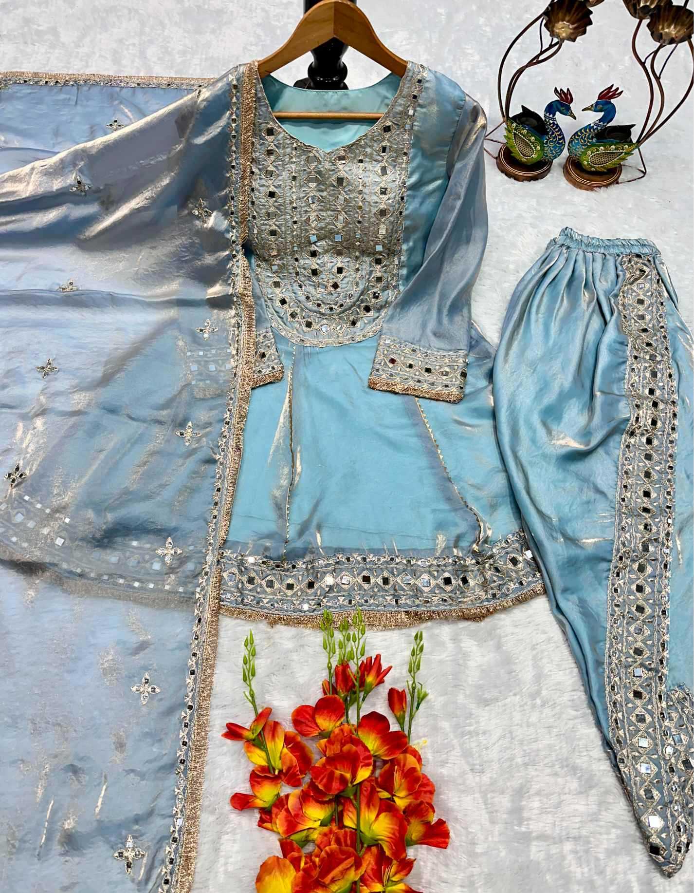 Heavy Silk Embroidery Suit
