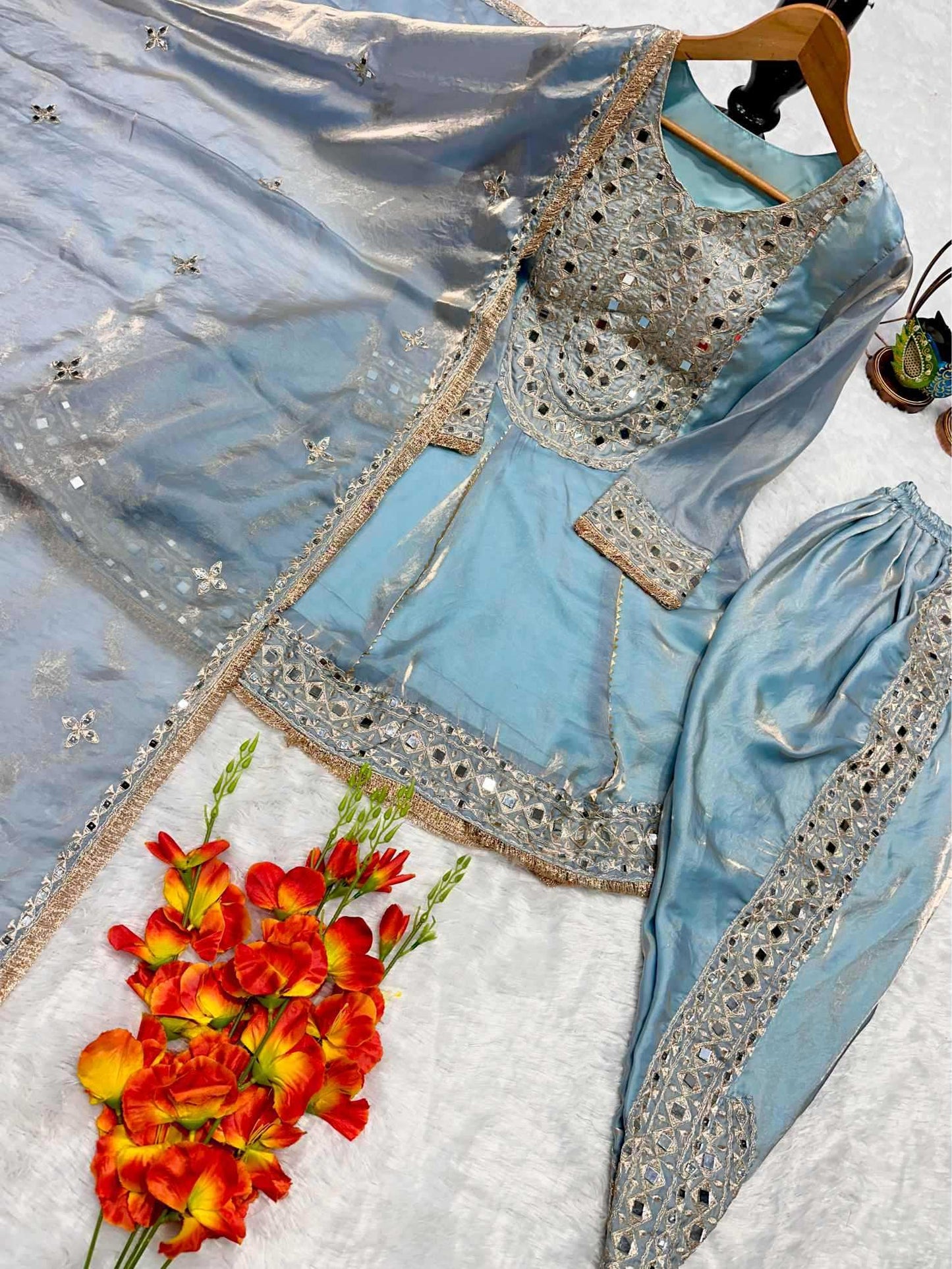 Heavy Silk Embroidery Suit