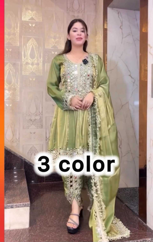 Heavy Silk Embroidery Suit