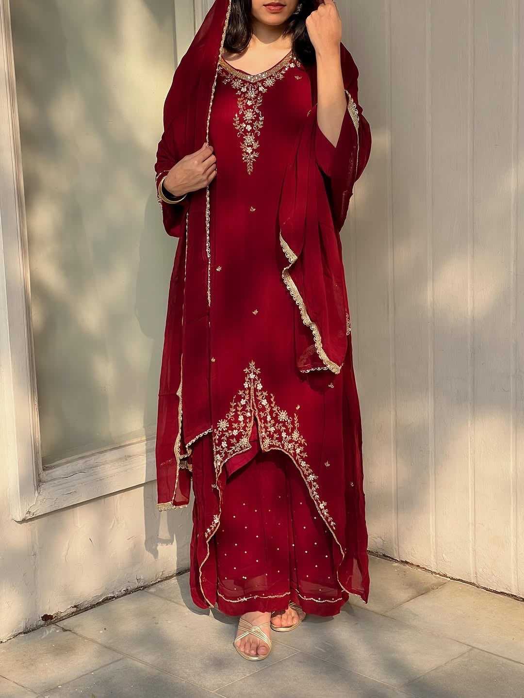 Faux Georgette Embroidery Suit