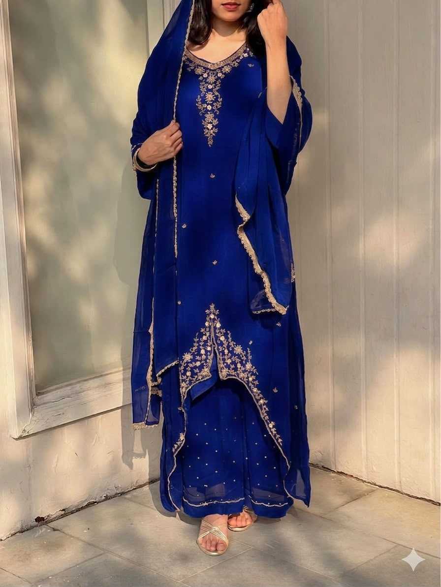 Faux Georgette Embroidery Suit