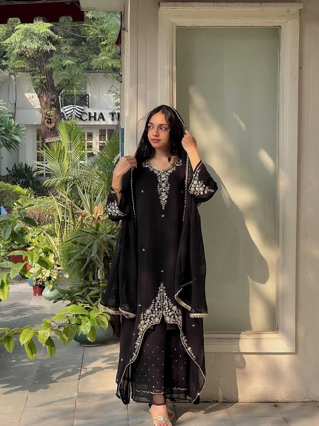 Faux Georgette Embroidery Suit