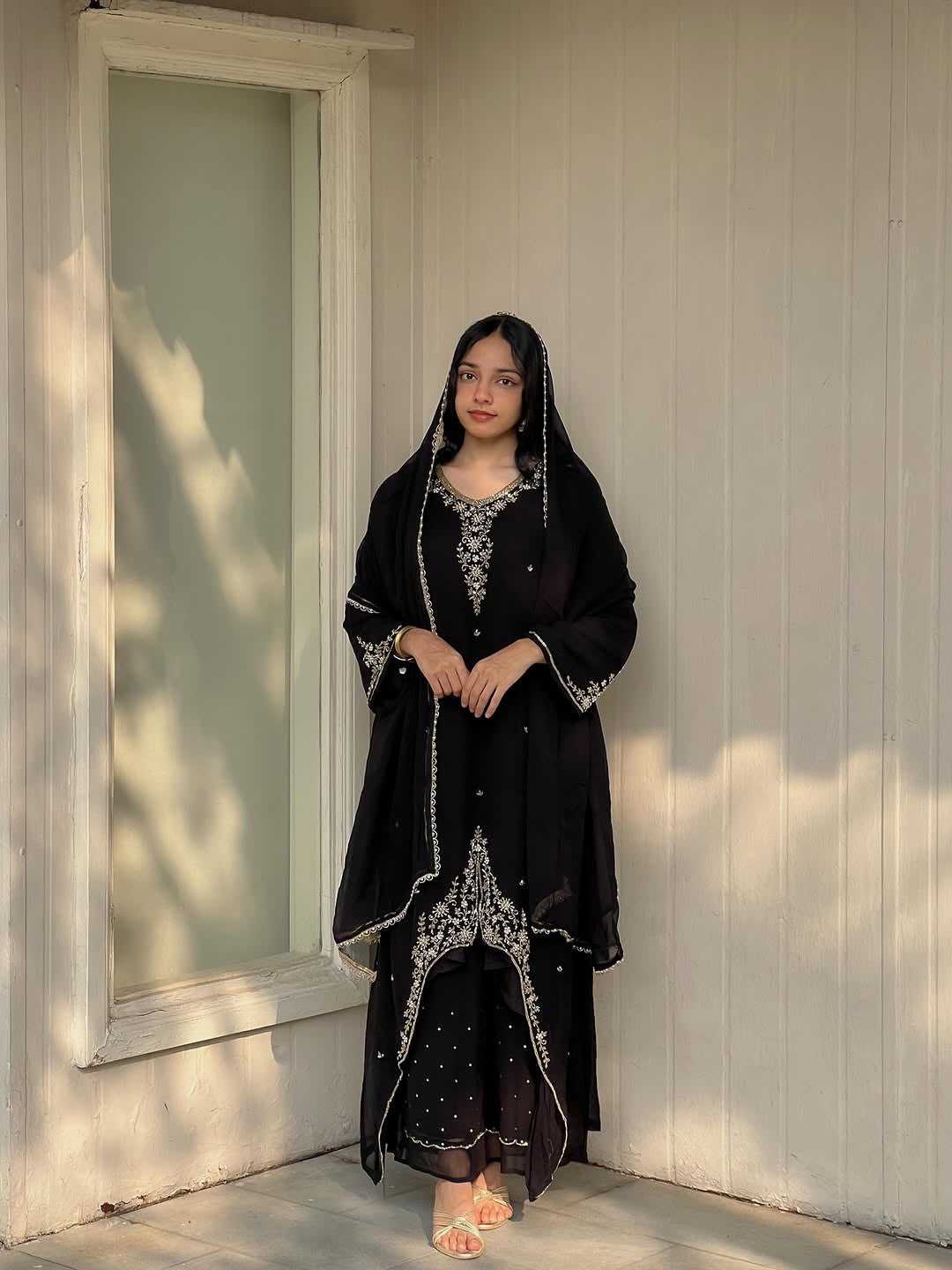 Faux Georgette Embroidery Suit