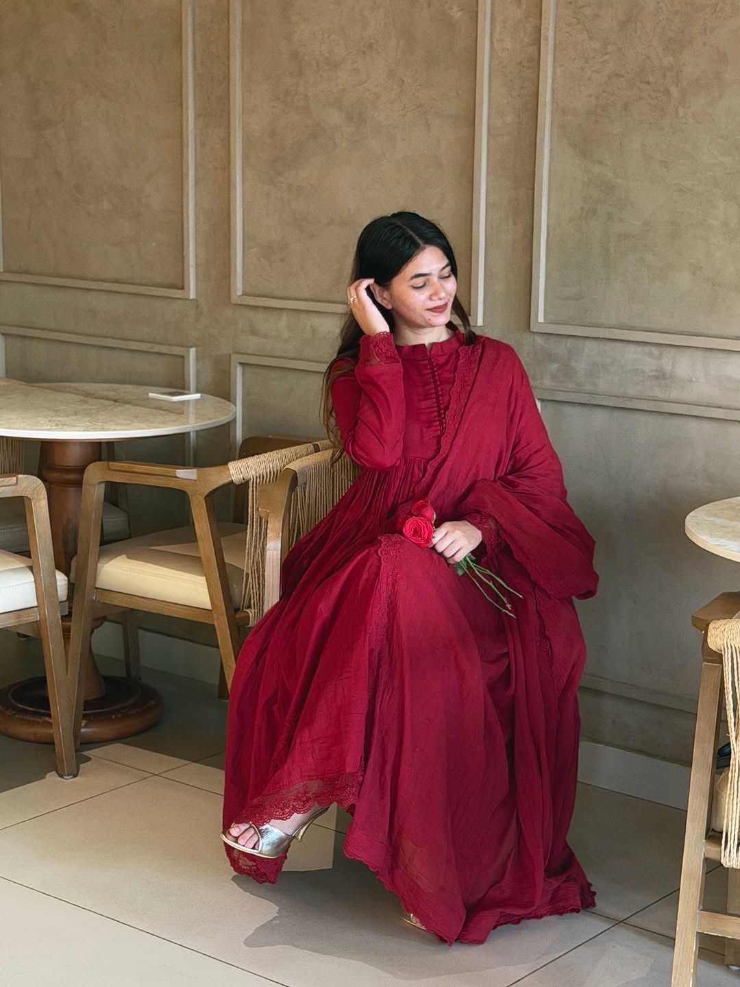 Heavy Roman Silk Embroidery Gown