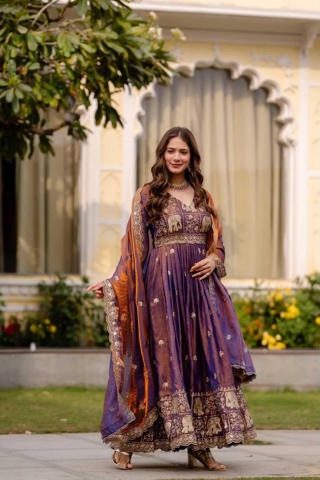 Heavy Silk Embroidery Gown