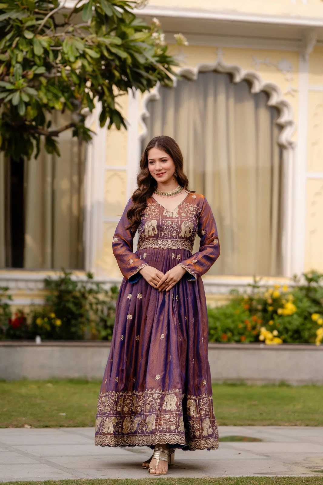 Heavy Silk Embroidery Gown