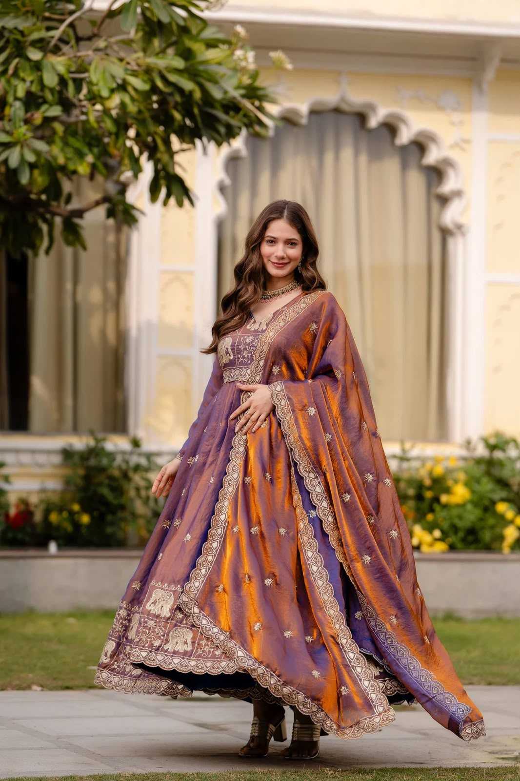 Heavy Silk Embroidery Gown