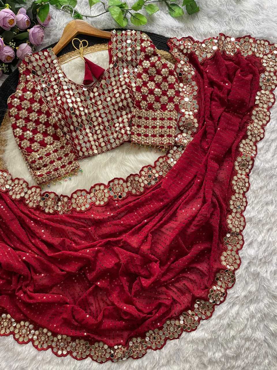 Faux Georgette Sequence Saree