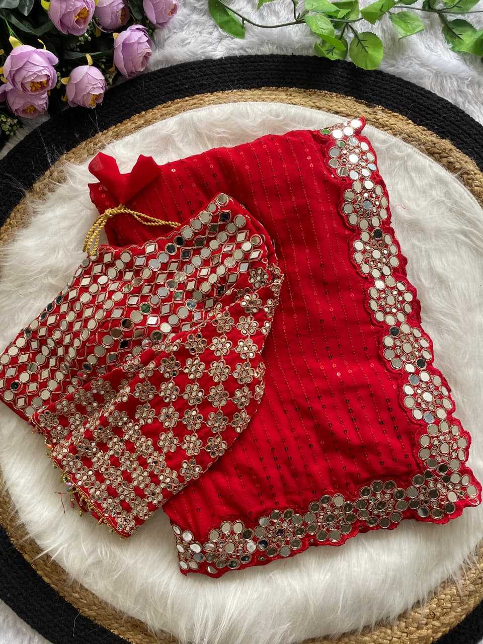 Faux Georgette Sequence Saree