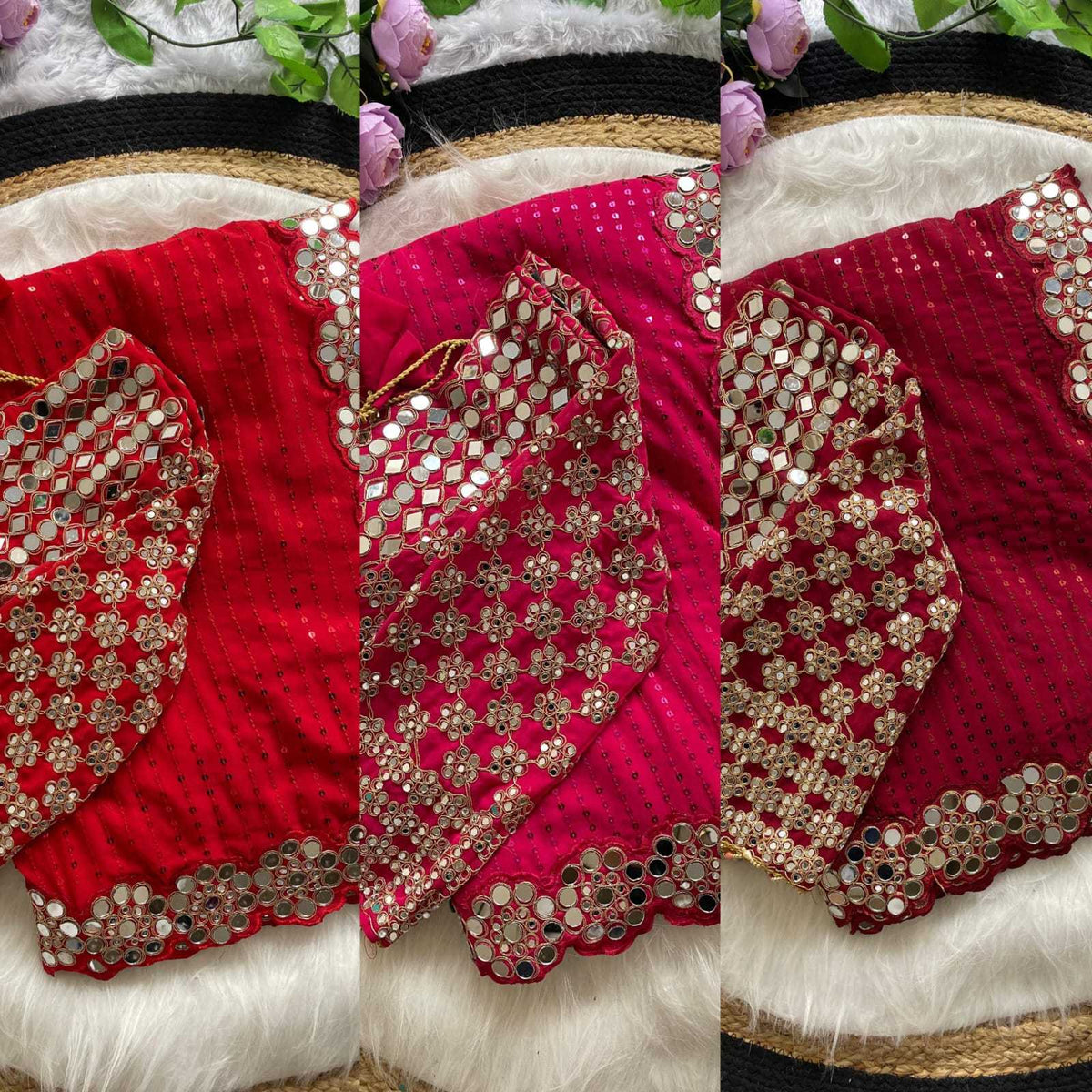 Faux Georgette Sequence Saree
