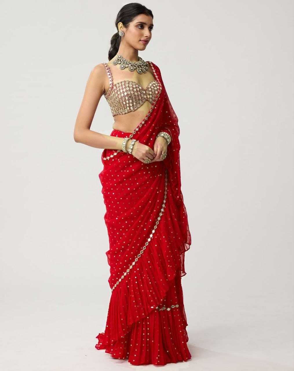Faux Georgette Saree