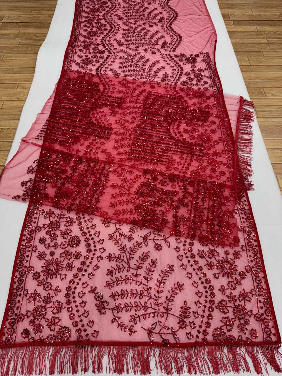 Butterfly Net Sequence Saree