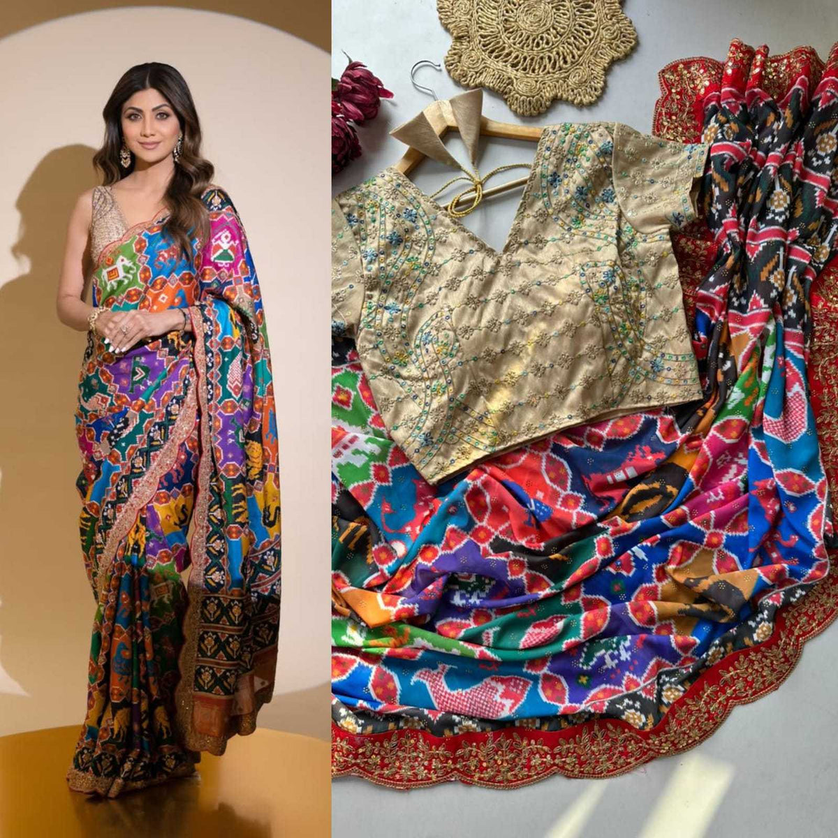 Georgette Printed Saree 3480