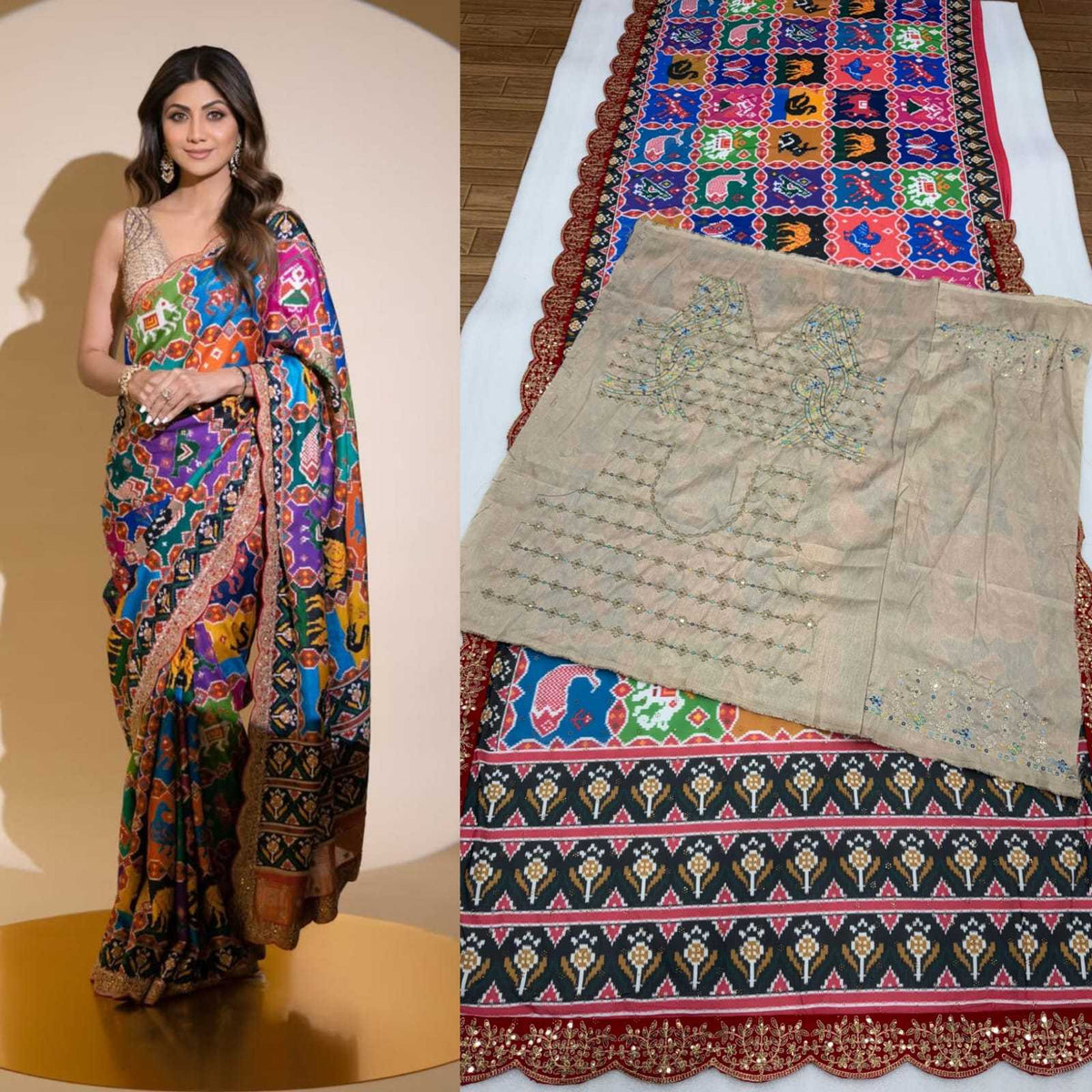 Georgette Printed Saree 3480