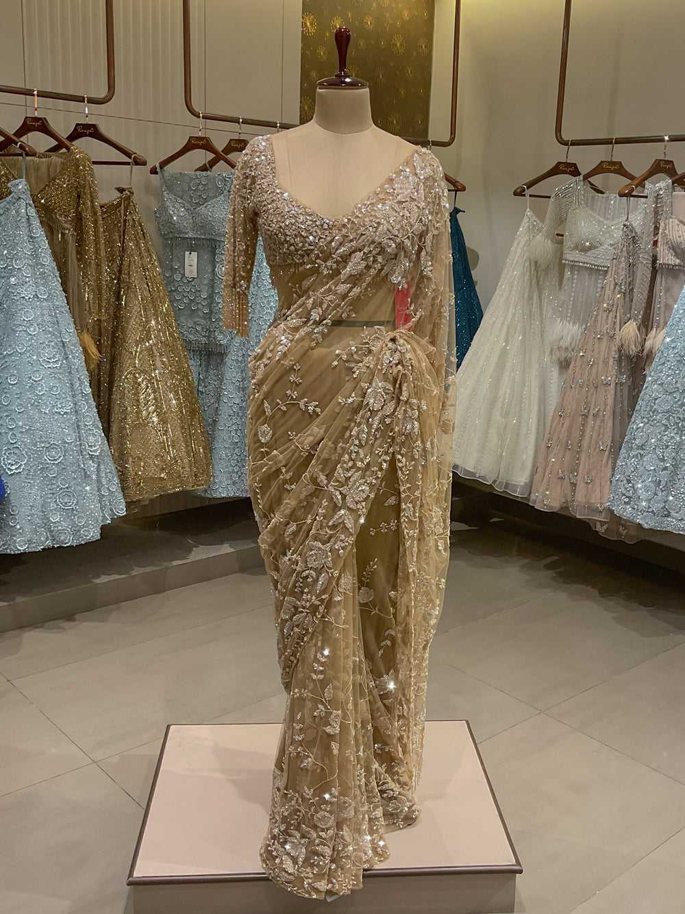 Butterfly Net Sequence Saree 3483