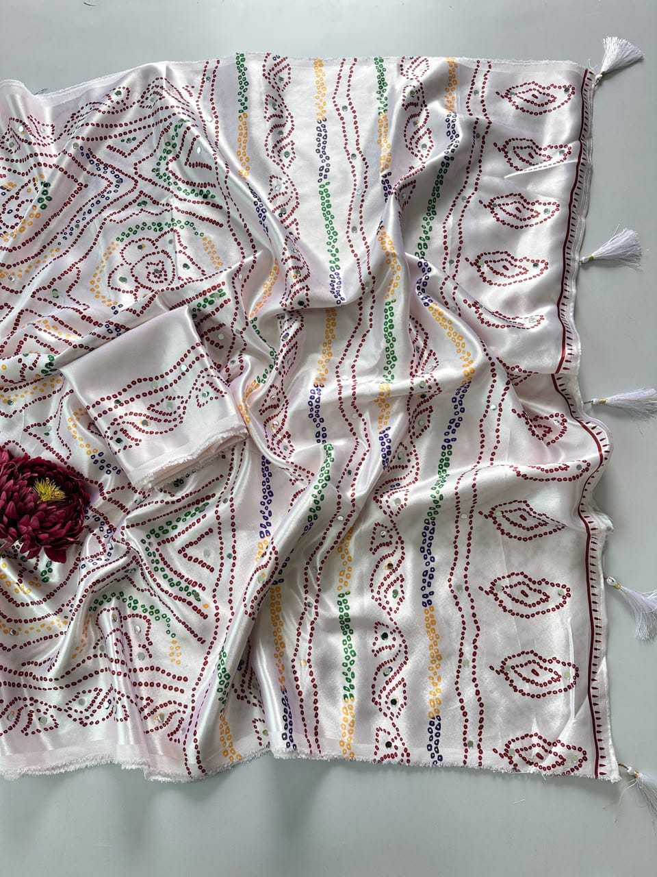 Japan Sartin Bandhani Bandhej Saree