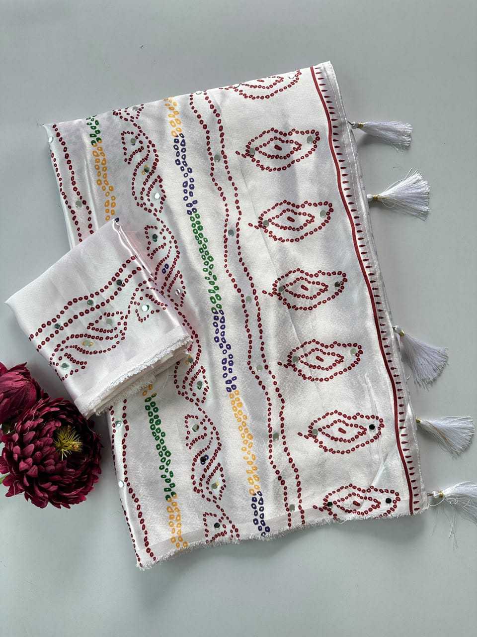 Japan Sartin Bandhani Bandhej Saree