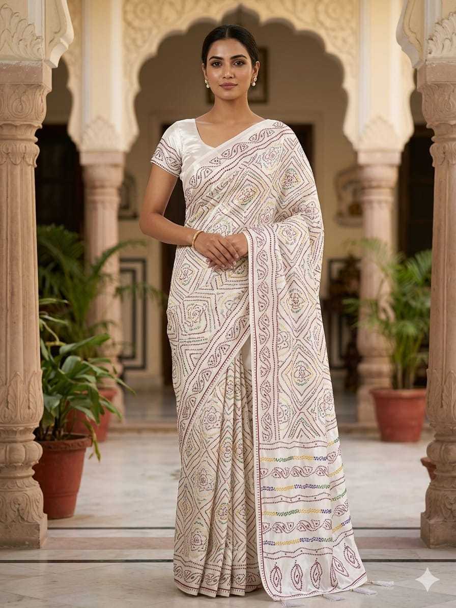 Japan Sartin Bandhani Bandhej Saree