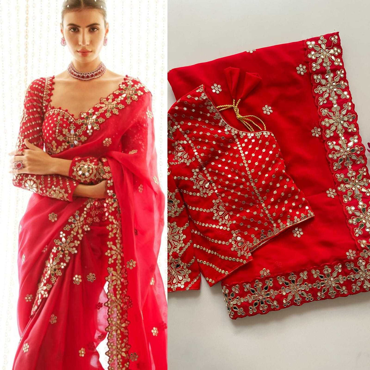 Karwachauth Special Faux Georgette Saree