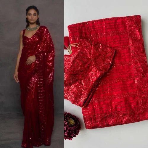 Karwachauth Special Faux Georgette Saree