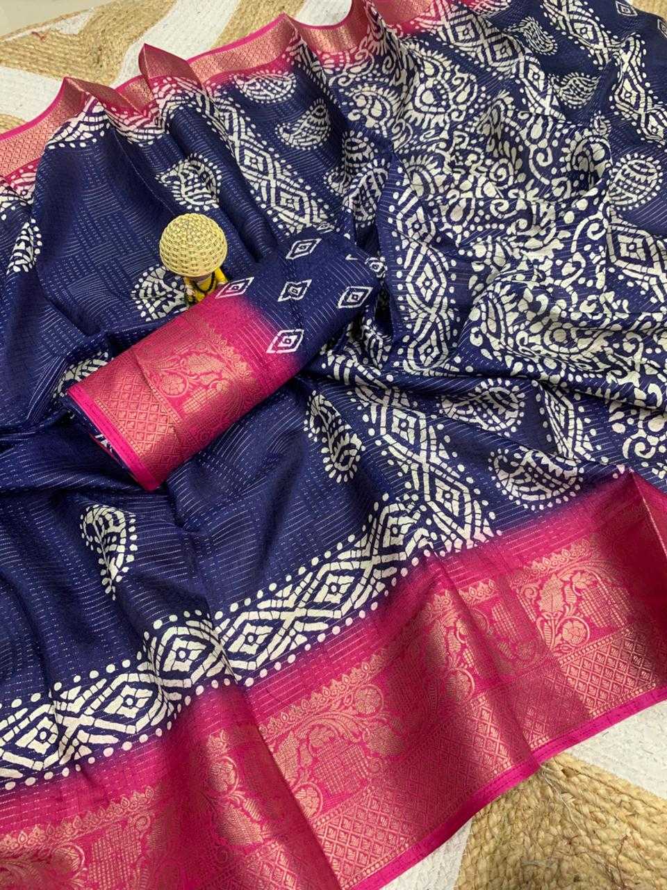 Batik Premium Silk Printed Saree