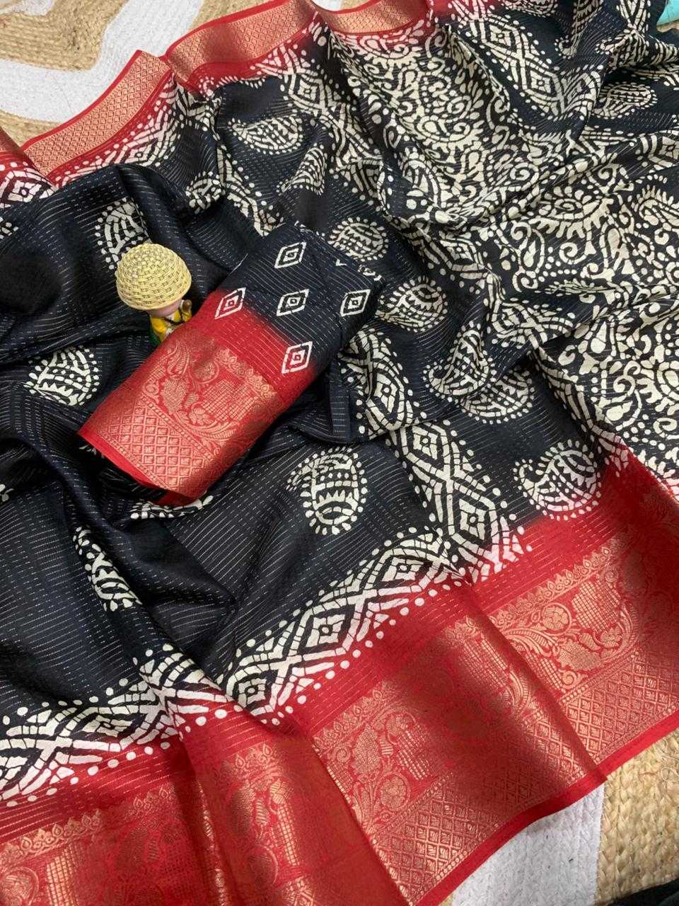 Batik Premium Silk Printed Saree