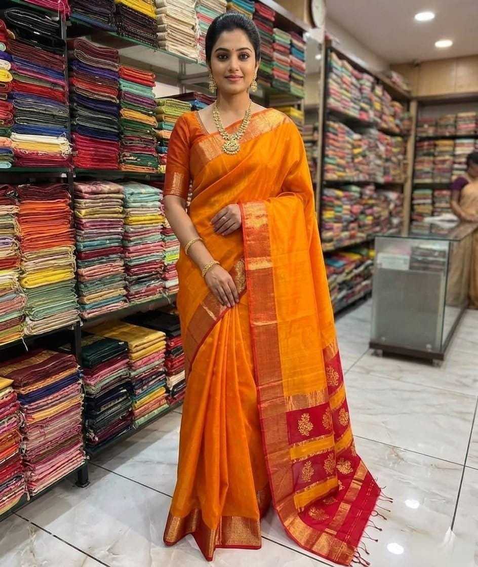 Butti Cotton Designer Saree