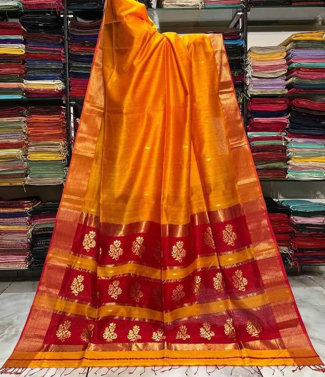 Butti Cotton Designer Saree