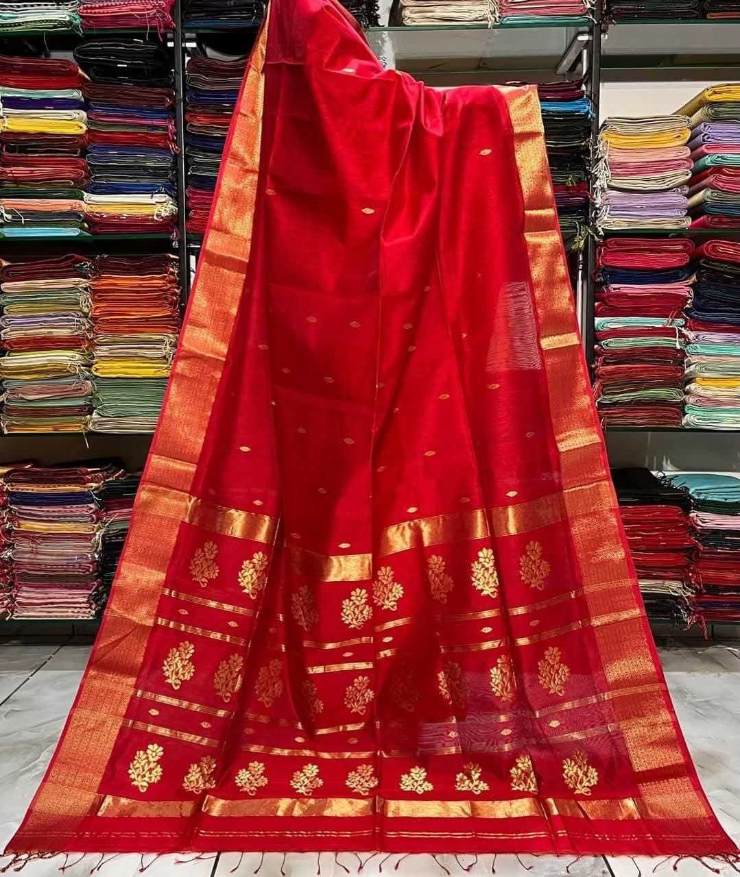 Butti Cotton Designer Saree