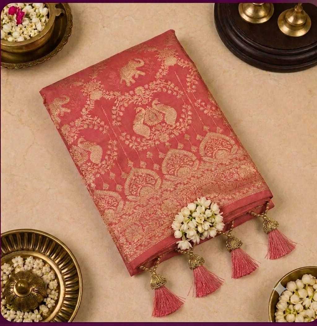 Peacock Russian Silk Designer Saree