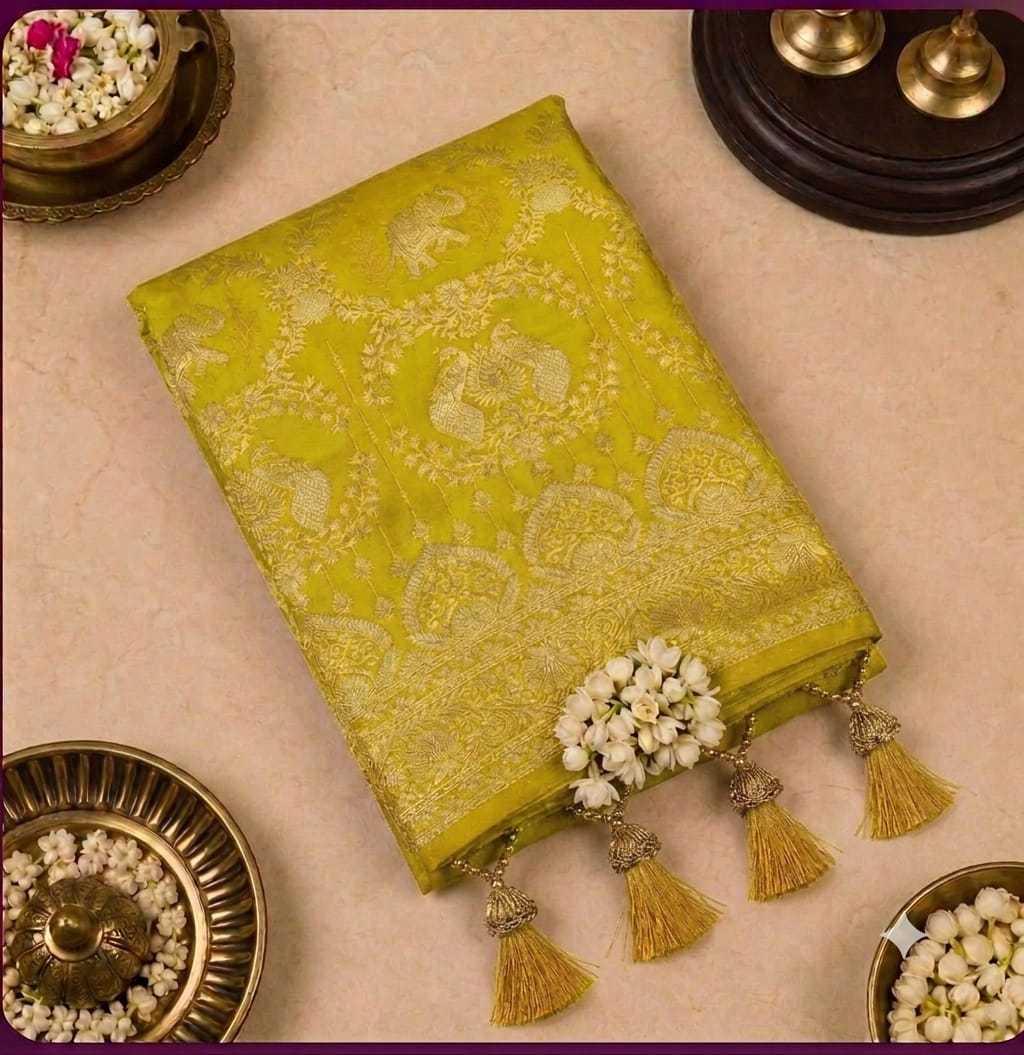 Peacock Russian Silk Designer Saree
