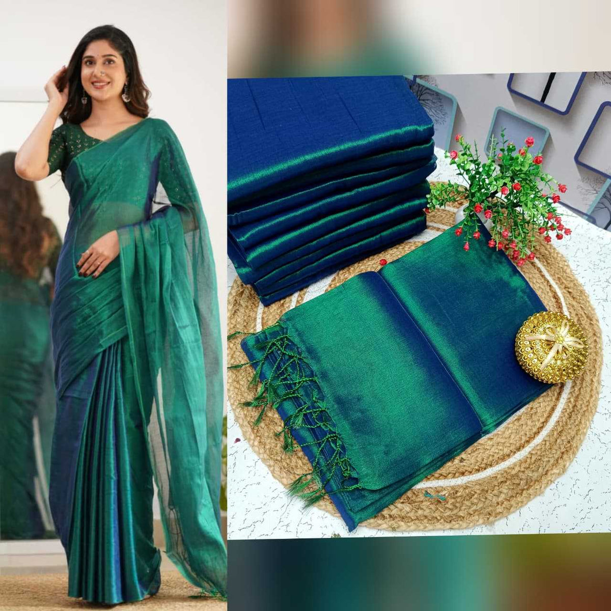 Raga Tissue Silk Saree