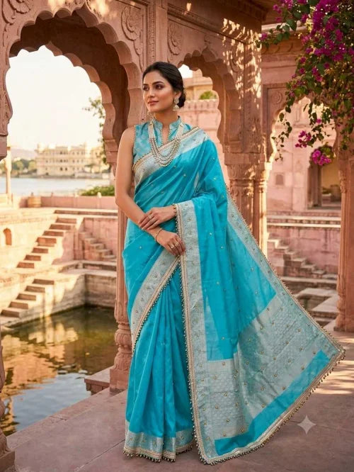 Royal Ghoongru Tissue Designer Saree