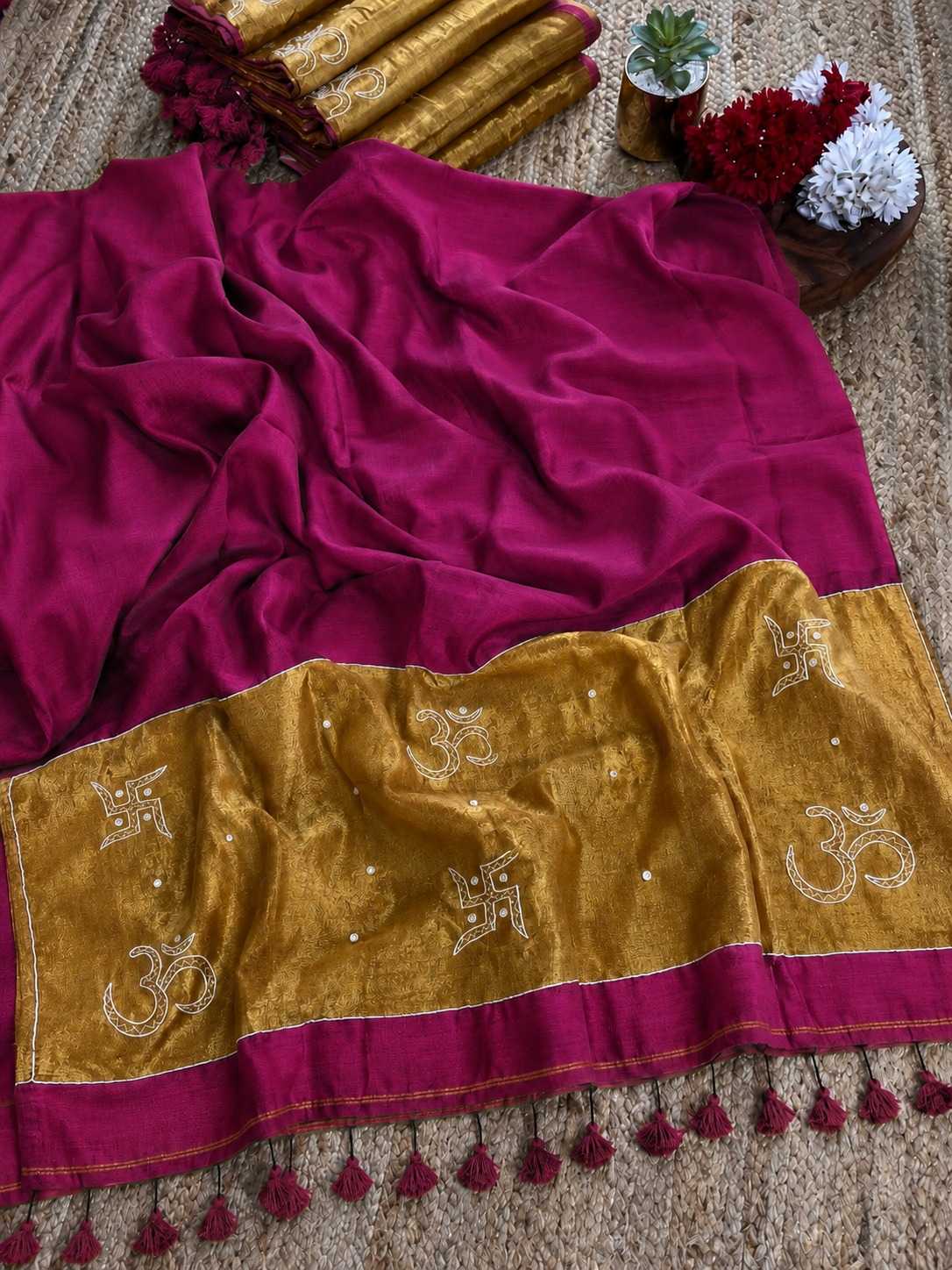 Swastik Pure Cotton Designer Saree
