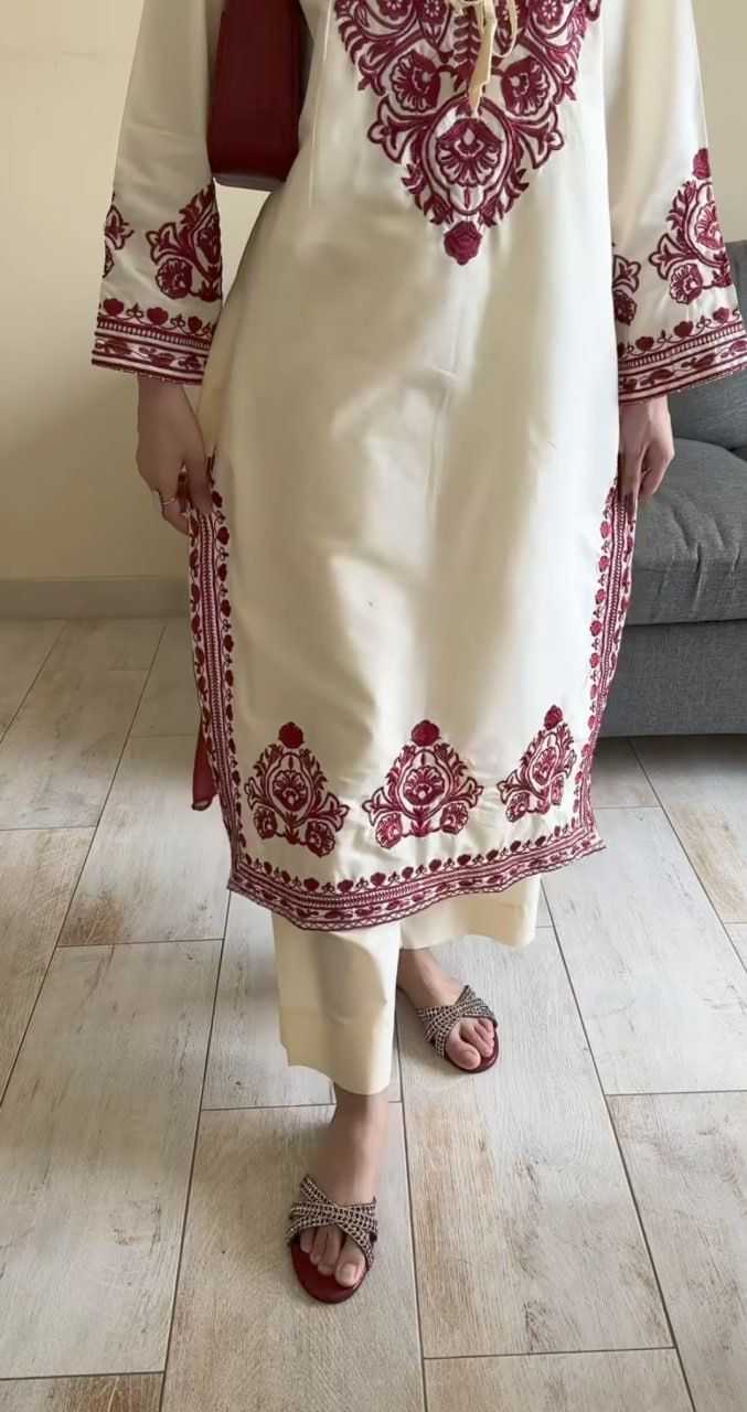 Crepe Embroidery Suit