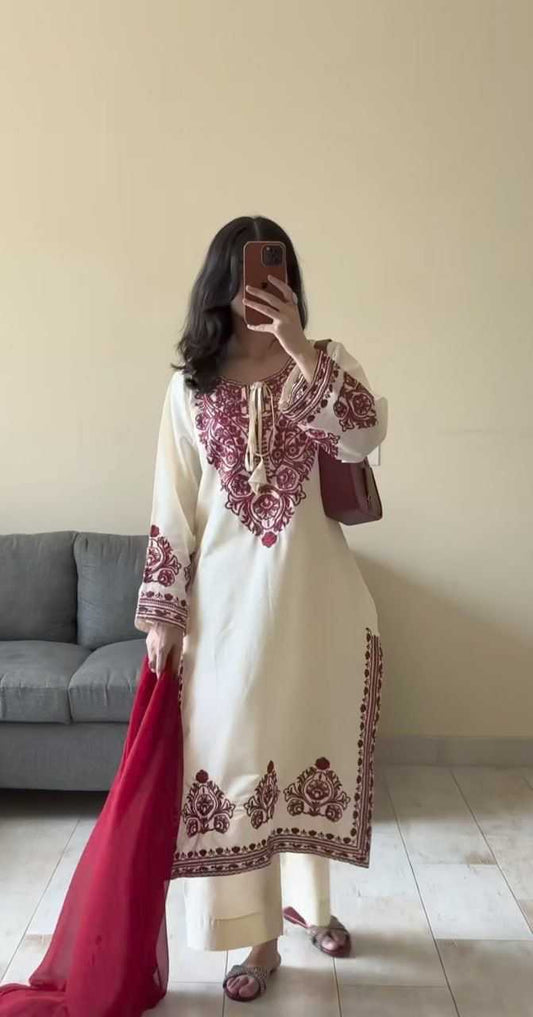 Crepe Embroidery Suit