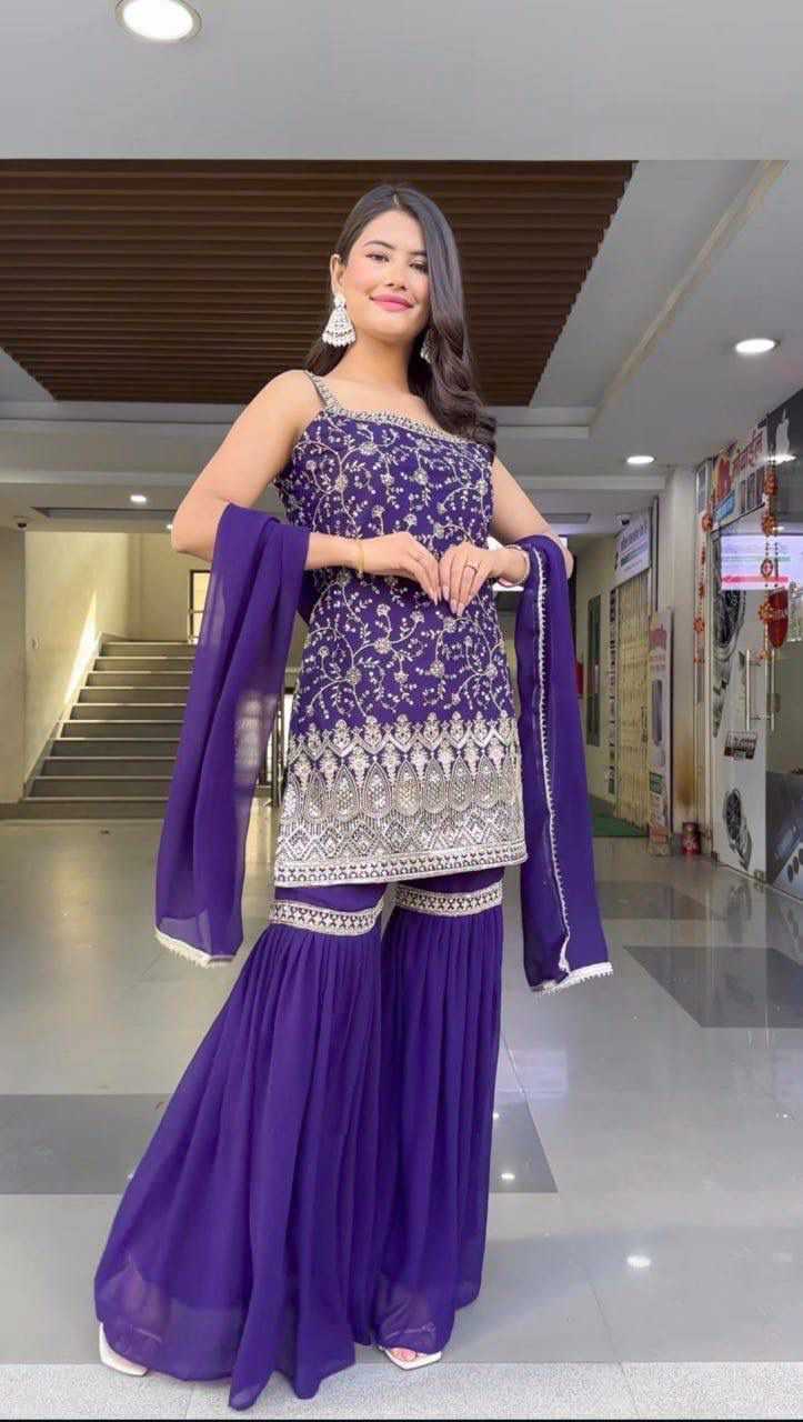 Faux Georgette Embroidery Suit