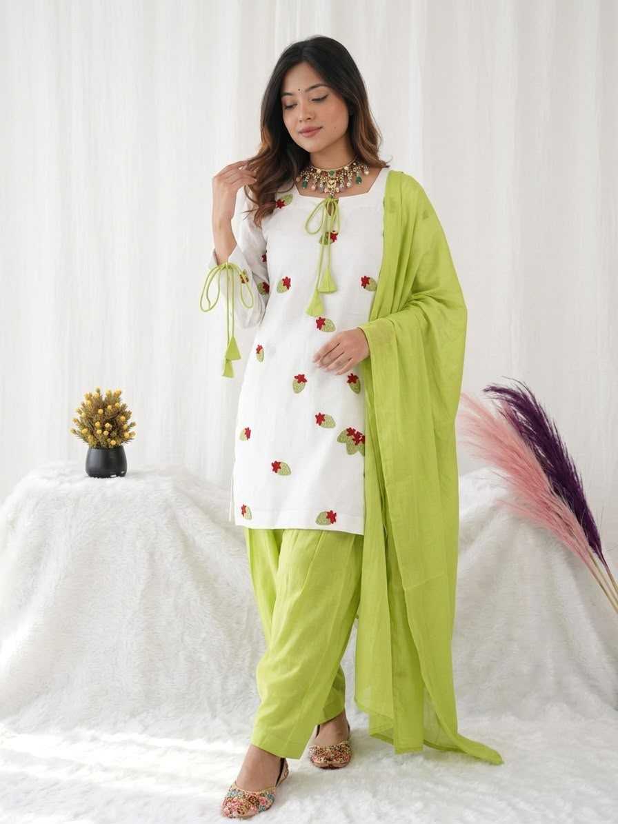 Cotton Cambric Embroidery Suit