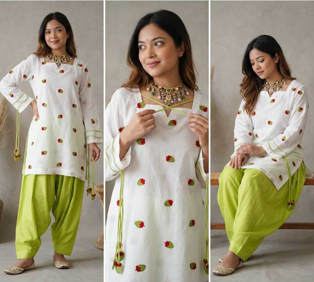 Cotton Cambric Embroidery Suit