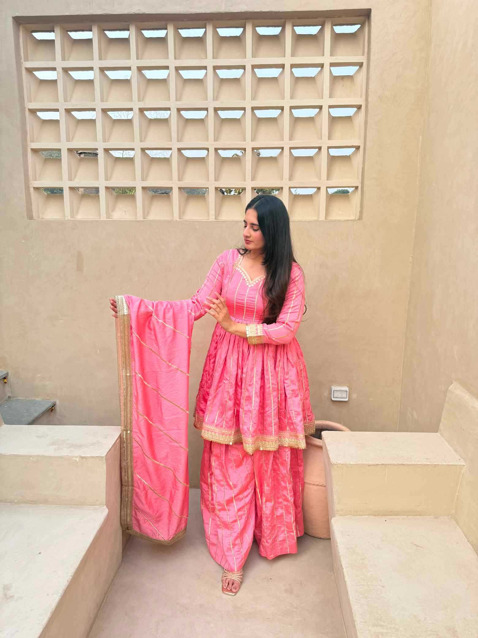 Cotton Sharara Salwar Suit