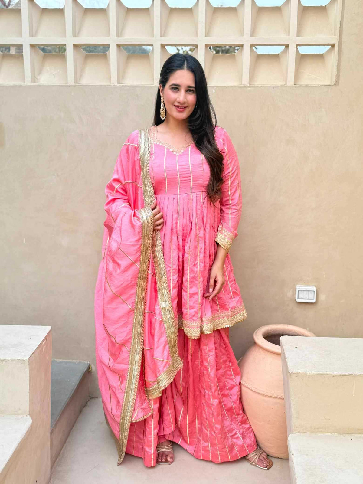 Cotton Sharara Salwar Suit