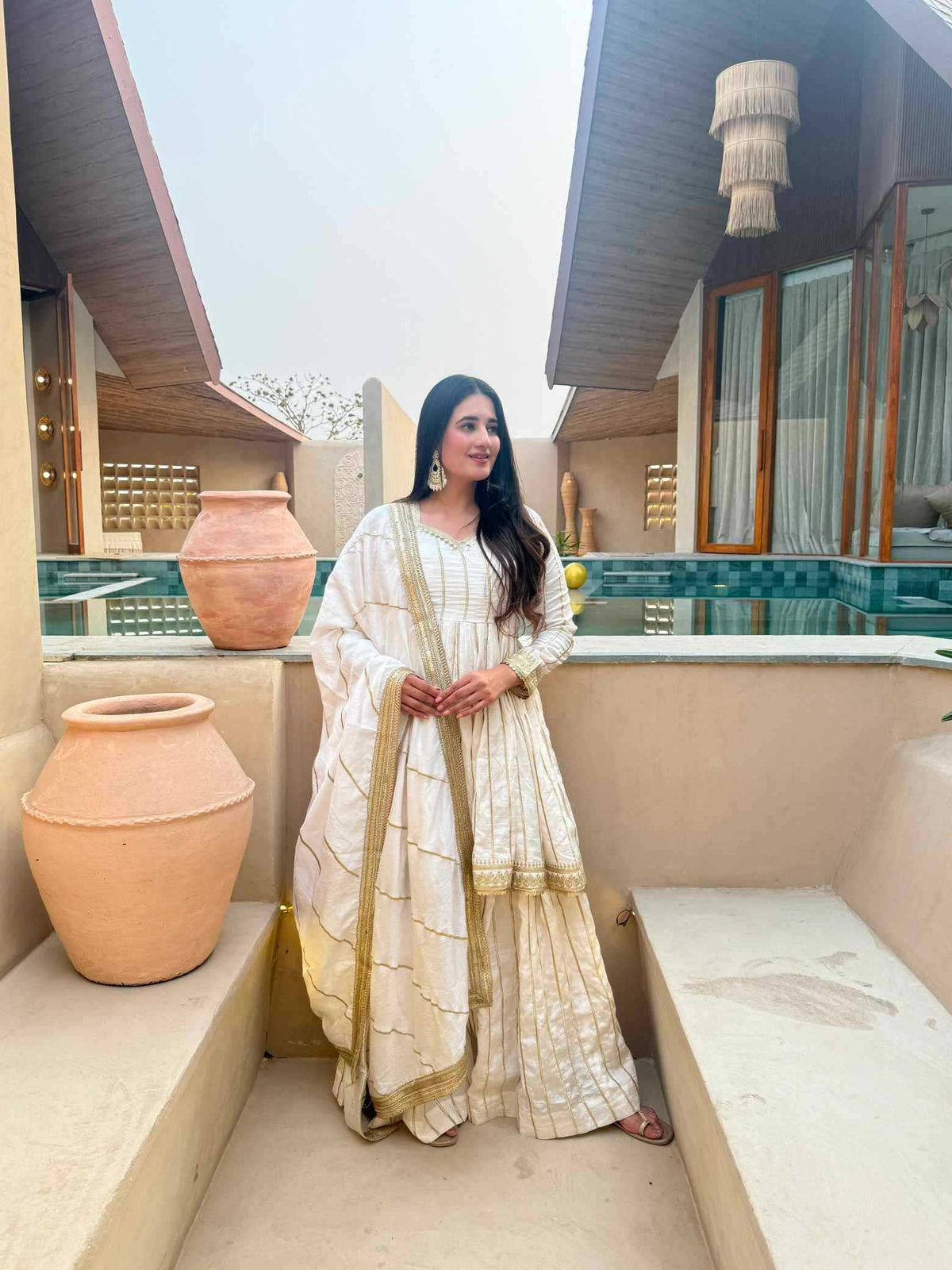 Cotton Sharara Salwar Suit