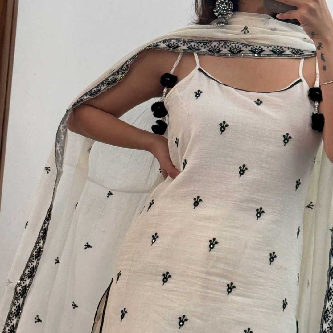 Soft Cotton Silk Embroidery Suit
