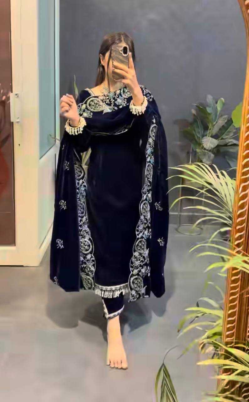 Velvet Embroidery Suit