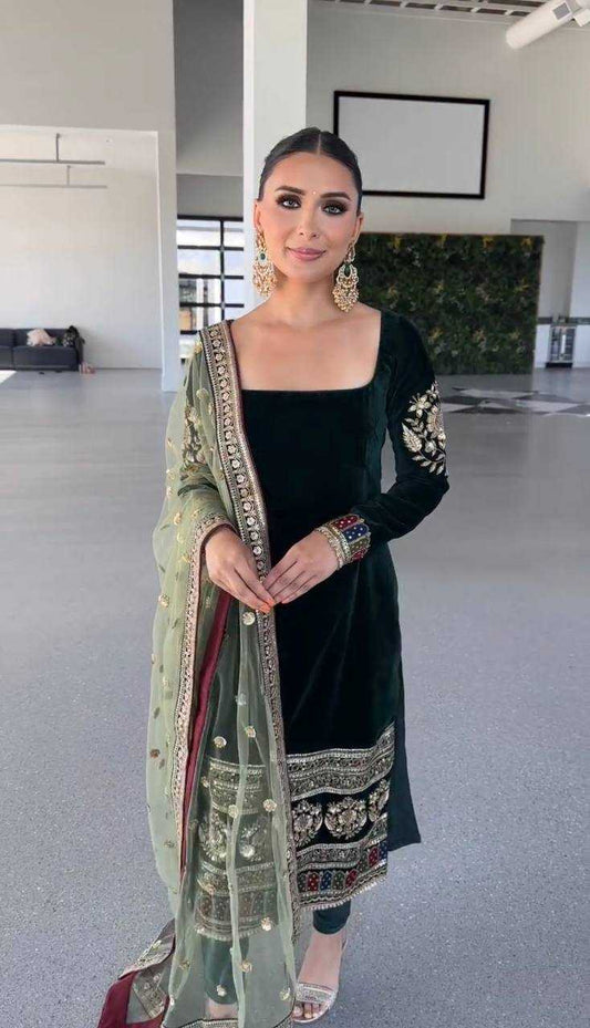 Viscose Embroidery Suit
