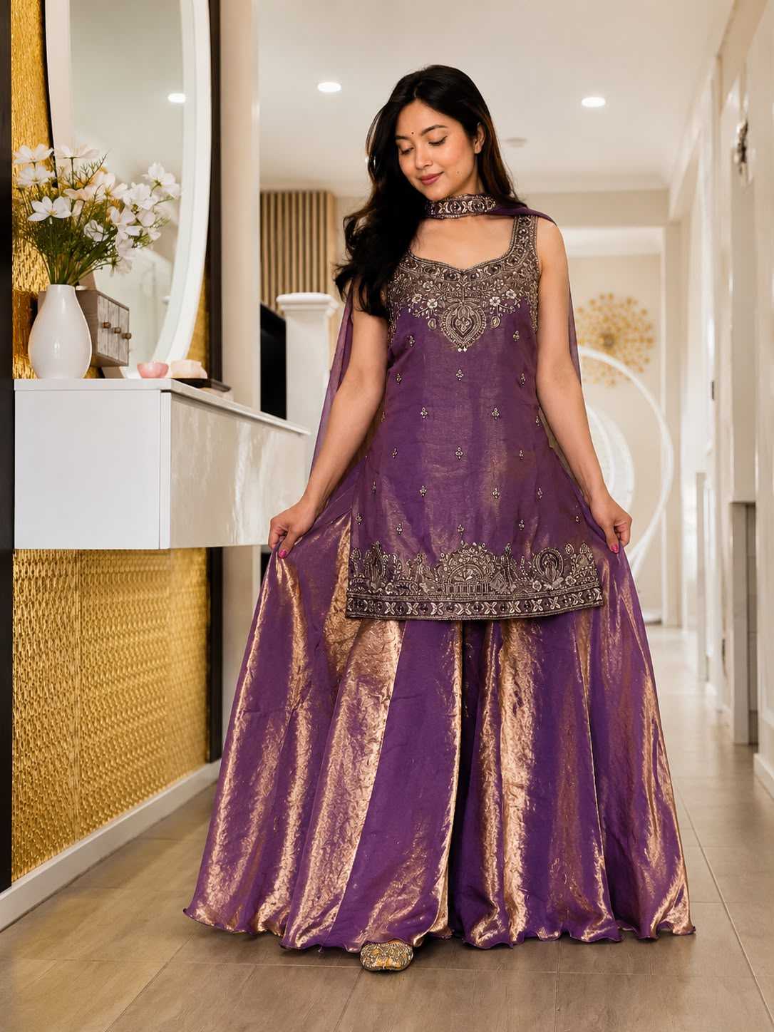 Pure Silk Palazzo Suit