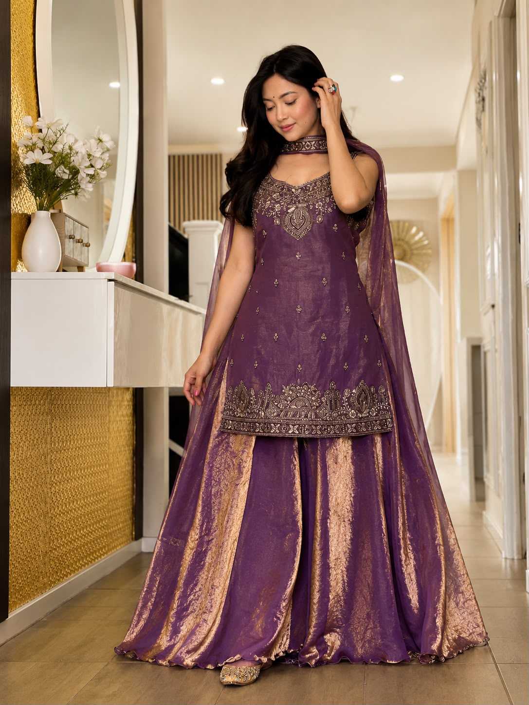 Pure Silk Palazzo Suit