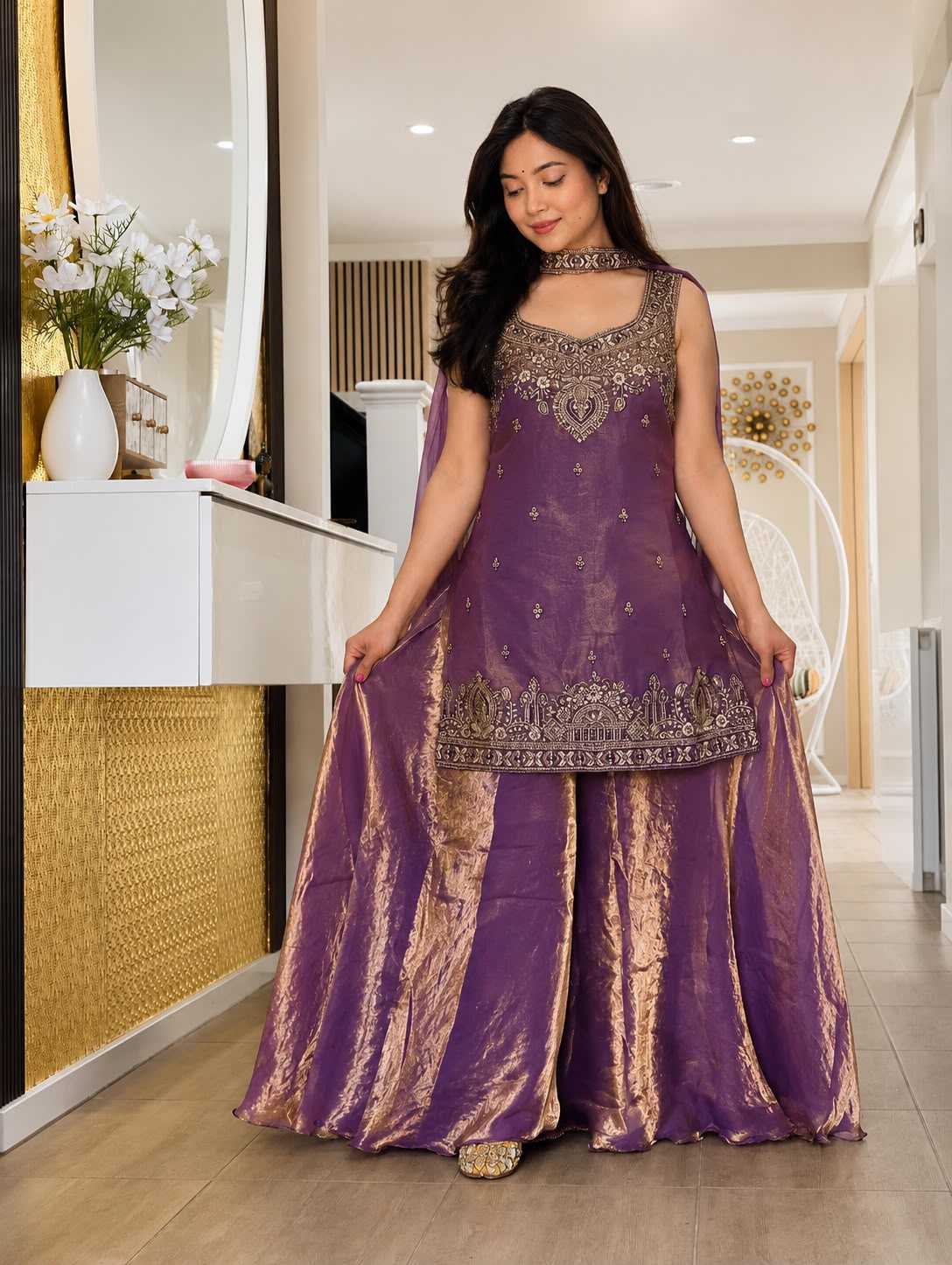 Pure Silk Palazzo Suit