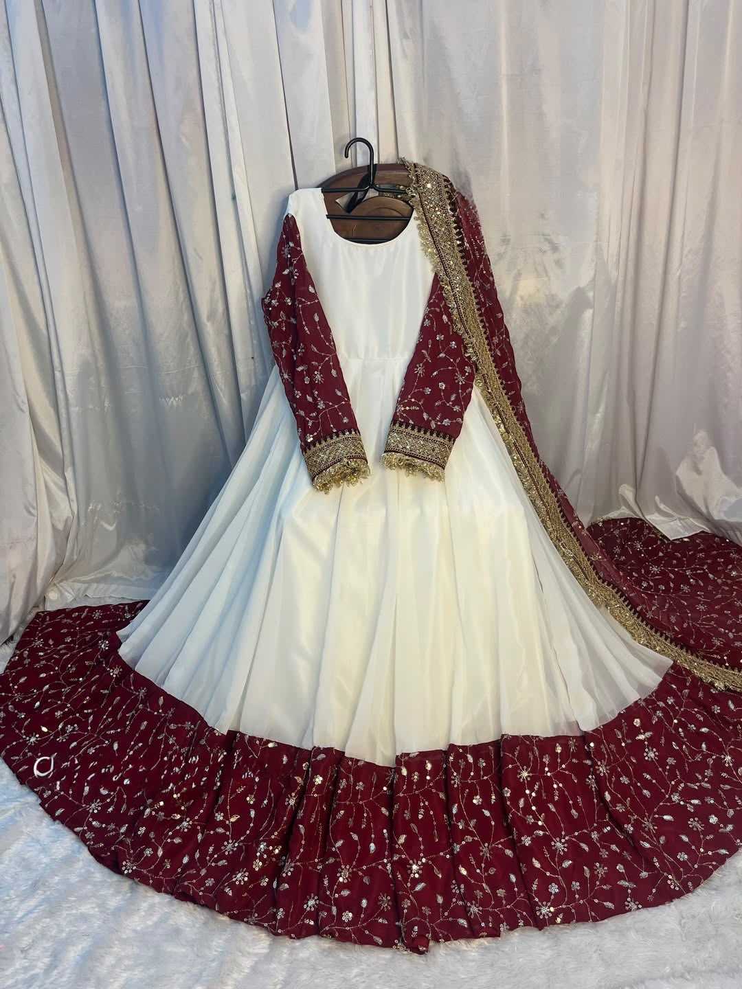 Faux Georgette Embroidery Suit 502